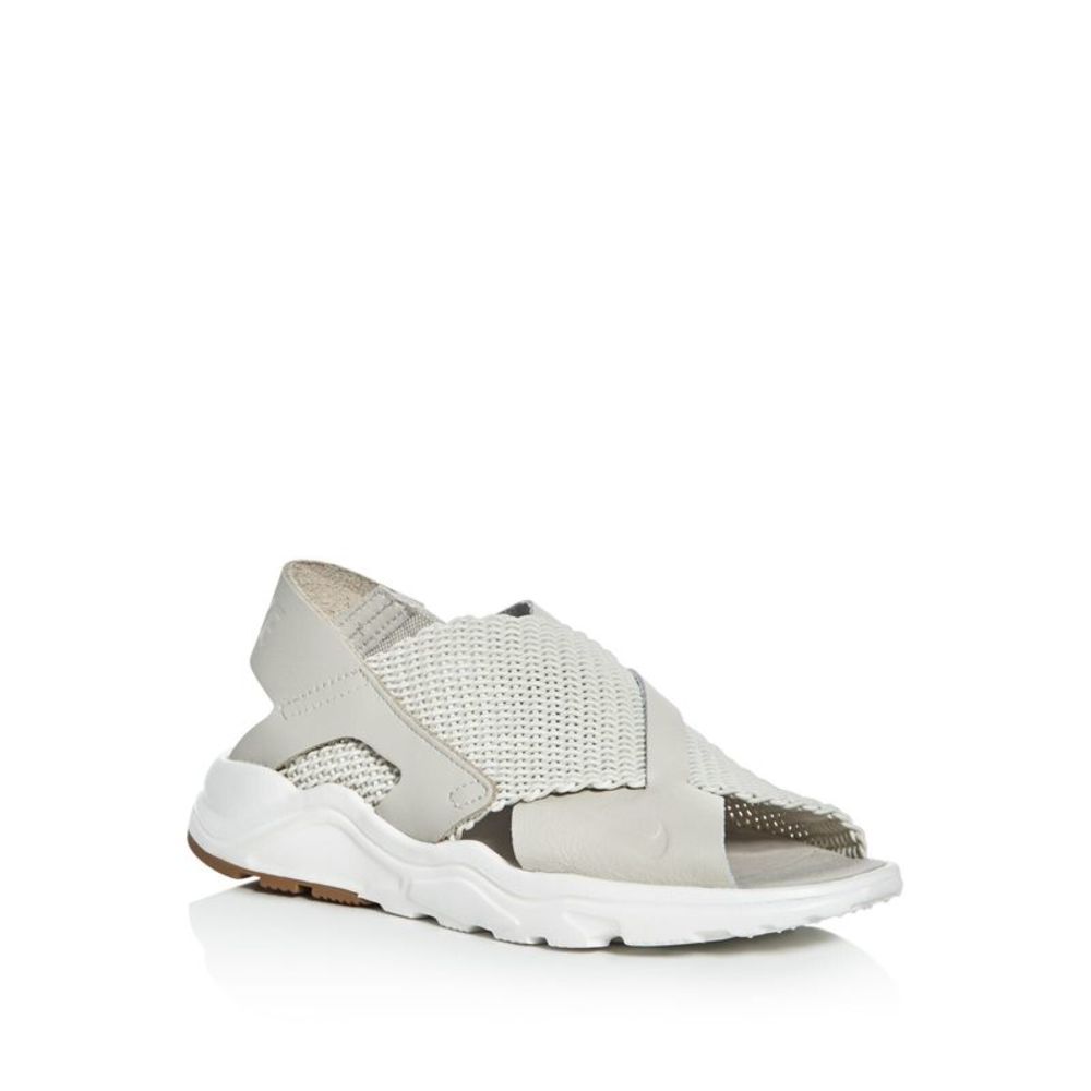 NIKE Womens Ivory Air Huarache Ultra Round Toe Wedge Slip On Slingback Sandal 8